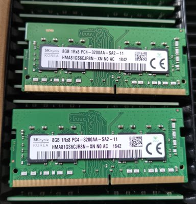 SK海力士8GB 8G 1RX8 PC4-3200AA笔记本DDR4内存HMA81GS6CJR8N-XN