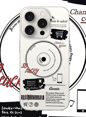 音乐CD适用于苹果17PROMAX透明手机壳硅胶简约iPhone16PROMAX情侣15PRO小众14华为小米13个性12VIVOOPPO