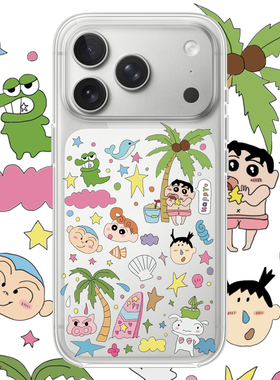 蜡笔小新情侣适用于iPhone17PROMAX卡通16PROMAX动漫苹果透明手机壳15简约14创意13适用小米17PROMAX华为OPPO