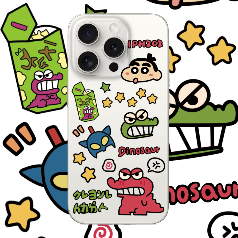 蜡笔小新适用于苹果17PROMAX透明手机壳硅胶可爱iPhone16PROMAX情侣15PRO卡通14VIVOOPPO13动漫12华为小米