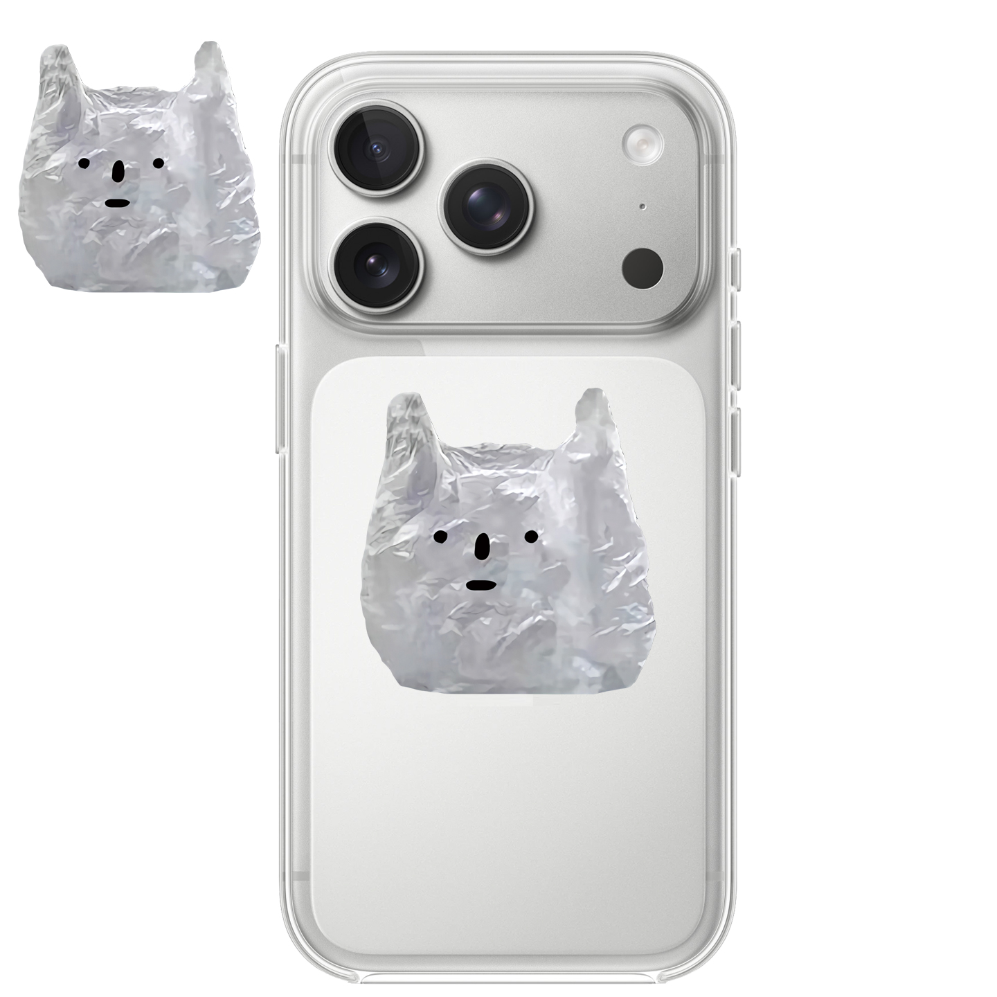 EMO塑料袋适用于苹果17PROMAX透明手机壳硅胶简约iPhone16PROMAX情侣15PRO小众14VIVOOPPO13个性12华为小米