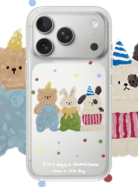 小熊兔子狗狗适用苹果17PROMAX透明手机壳硅胶可爱iPhone16PROMAX情侣15PRO卡通14VIVOOPPO13动漫华为小米