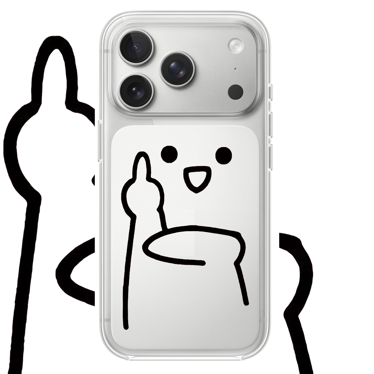 可爱小人适用于苹果17PROMAX透明手机壳硅胶简约iPhone16PROMAX情侣15PRO小众14个性13华为12小米15VIVOOPPO