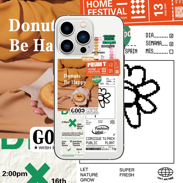 涂鸦标签适用苹果17PROMAX情侣17可爱16PRO动漫12卡通11个性iPhone15PROMAX硅胶透明手机壳华为小米vivooppo