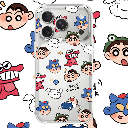 蜡笔小新适用于苹果17PROMAX透明手机壳硅胶可爱iPhone16PROMAX情侣15PRO卡通14磁吸亚克力13动漫12华为小米