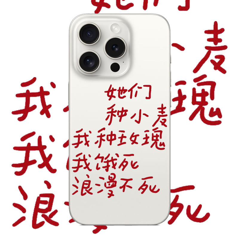 浪漫不死适用苹果17PROMAX个性15PRO可爱13文字12创意14简约iPhone16PROMAX硅胶透明手机壳华为小米vivooppo