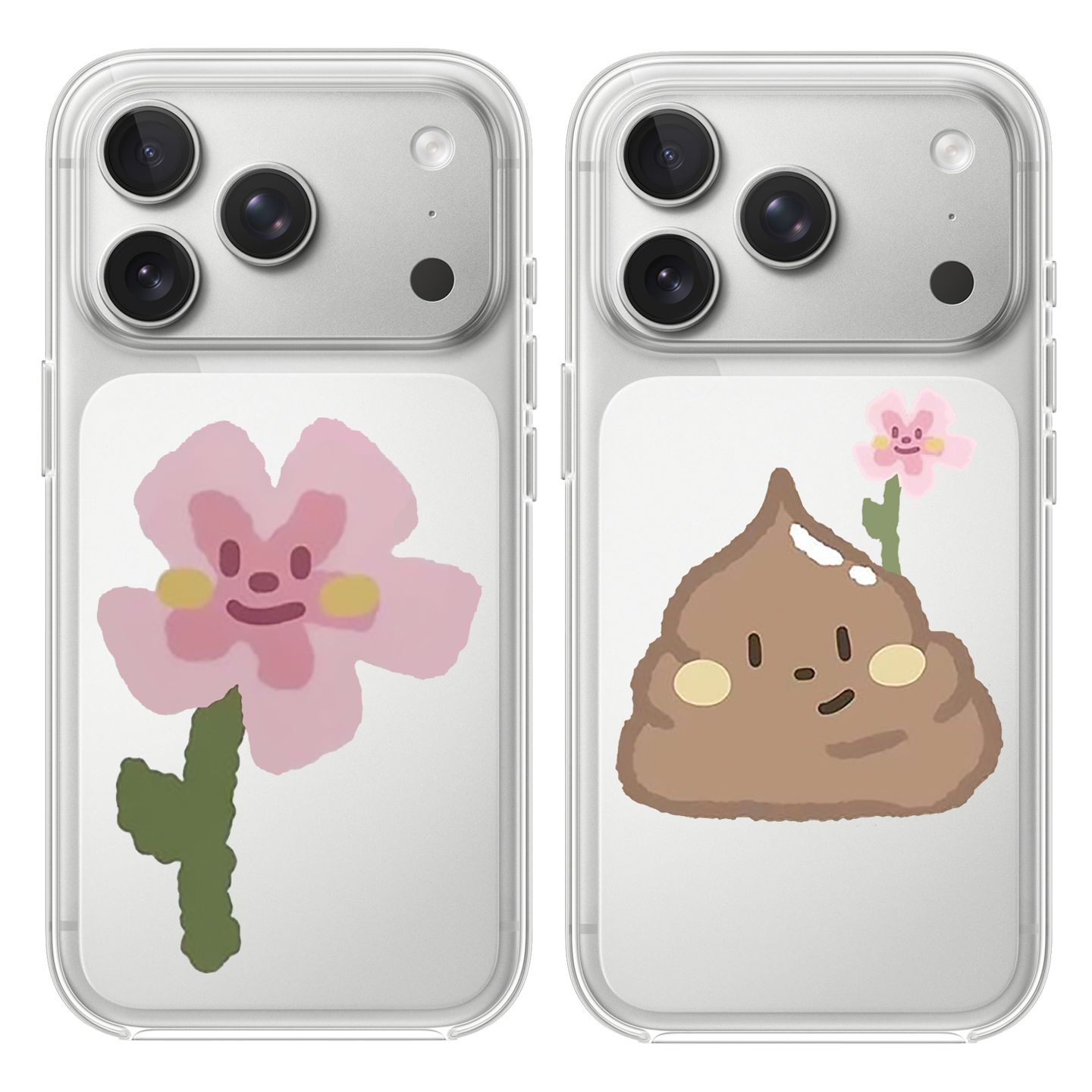 可爱花朵适用iphone17promax卡通15动漫13情侣苹果16promax防摔12简约14硅胶透明手机壳华为小米vivo三星oppo