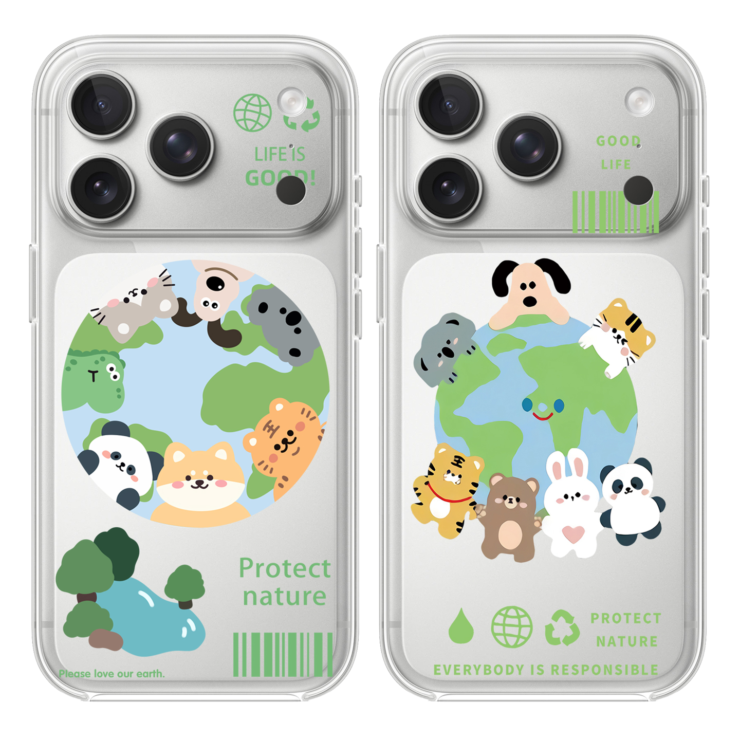 地球动物适用于苹果17PROMAX透明手机壳硅胶可爱iPhone16PROMAX情侣15PRO卡通14VIVOOPPO13动漫12华为小米