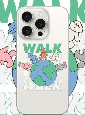 可爱小熊适用苹果17PROMAX情侣17可爱16PRO动漫12卡通11个性iPhone15PROMAX硅胶透明手机壳华为小米vivooppo