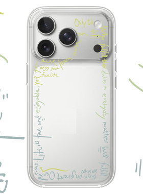 简约英文适用iphone17ProMax创意16PROMAX硅胶14卡通12个性15PLUS全包13情侣磁吸透明苹果手机壳华为小米vivo