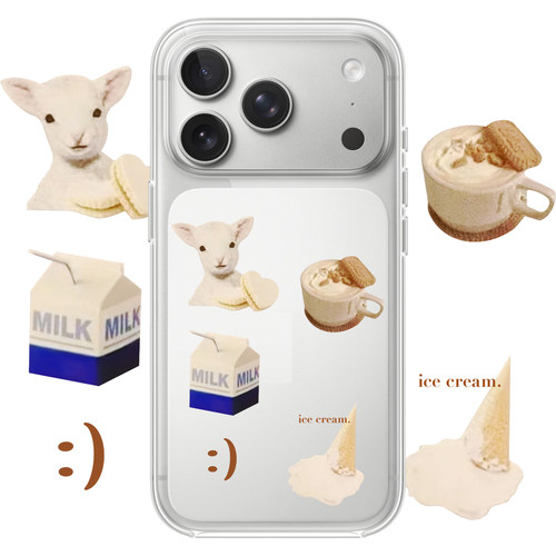 可爱小羊适用于iPhone18PROMAX卡通17PROMAX苹果透明手机壳16动漫15创意14简约1312适用小米18PROMAX华为OPPO