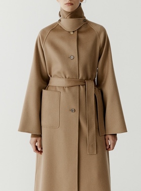 小禾同源 冬款全山羊绒双面呢插肩袖大衣库存不多卖完下架