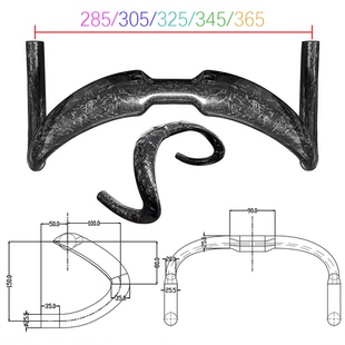 BALUGOE碳纤维自行车车把场地车弯把TT车把竞速赛死飞自行车把