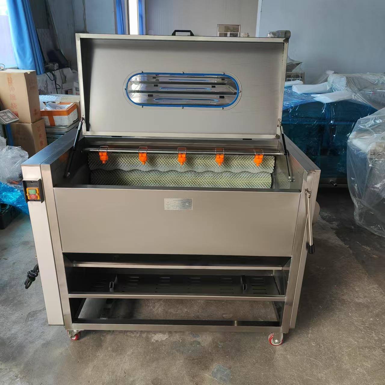 直供毛辊脱皮机全自动地瓜洋葱去皮设备商用马蹄剥皮机厂家