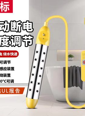 美规防干烧智能恒温110V热得快自动断电日标电烧水器跨境加热棒