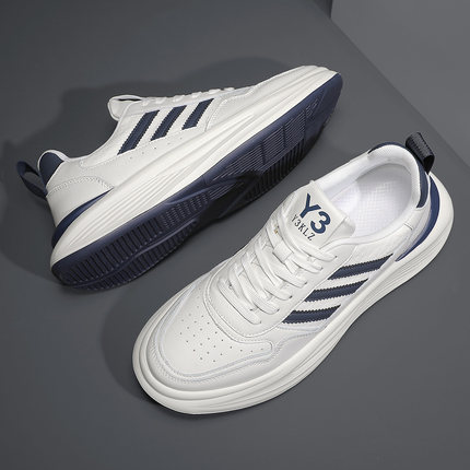 运动三叶草Y3KLZ联名款2025新款四季运动休闲板鞋小白鞋真皮透气