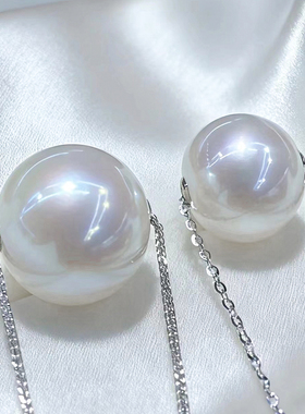 天然淡水爱迪生珍珠路路通吊坠极强光单颗转运珠媲美海水澳白珍珠