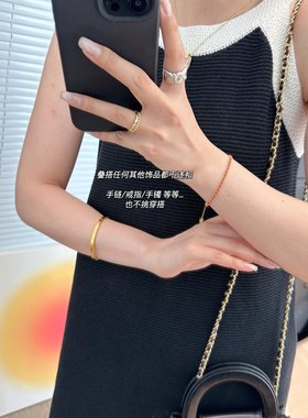 本命年黄铜镀金10miss 小红绳编织金属珠珠手链 法国明显同款纯元