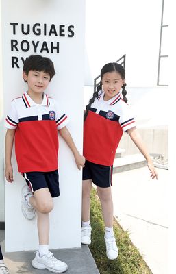 小哥们夏季短袖套装涤盖棉校服