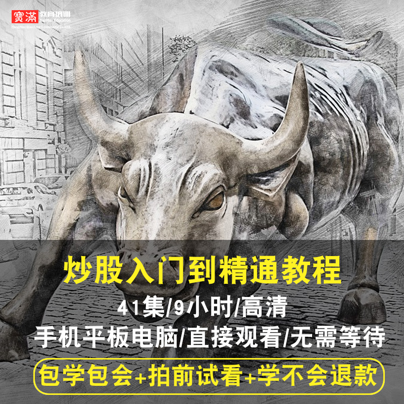 炒股视频教程 股票初学者快速入门股市基础知识从零开始在线课程