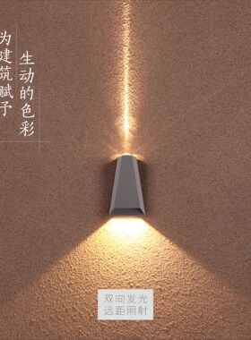 led户外双头壁灯室外阳台外墙庭院围墙柱子防水一聚一散防水壁灯