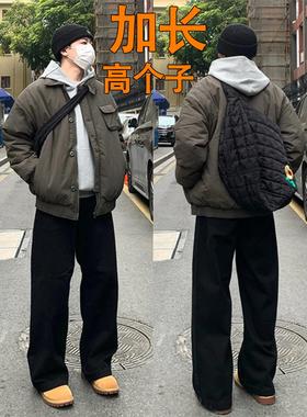 190cm加长牛仔裤男高个子加绒185瘦高裤子180春秋季120115直筒110