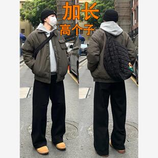 190cm加长牛仔裤男高个子加绒185瘦高裤子180春秋季120115直筒110