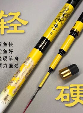武尊新款19调鲫鲤竿超轻硬黑坑大物野钓手杆6H长节碳素湖库台钓竿