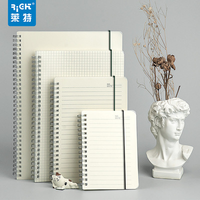 加厚线圈记事本子学生日记笔记本A5横线本硬壳B5单线练习本方格本