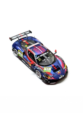 Jicar 1:64 跃马296 GT3合金汽车模型维斯塔潘红牛涂装收藏摆件