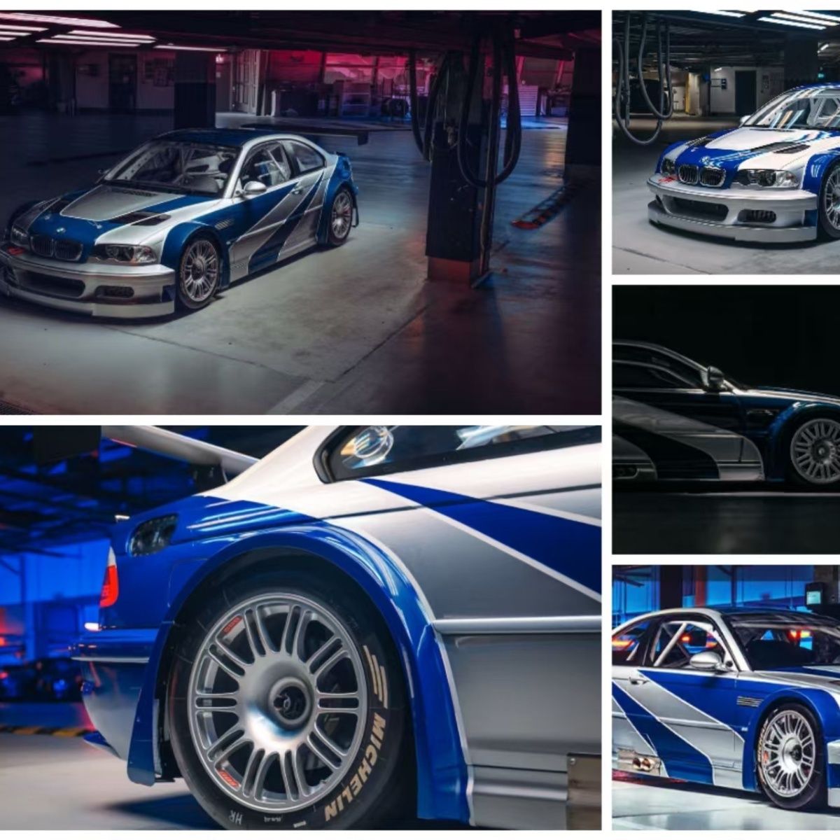 MJ 1:64 宝马M3 GTR极品飞车合金汽车模型玩具收藏摆件礼物豪华新