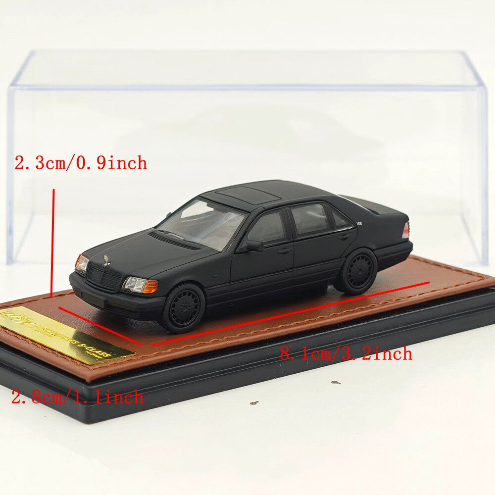 WTX 1:64 虎头奔W140 奔驰S600黑武士磨砂黑合金汽车模型摆件收藏