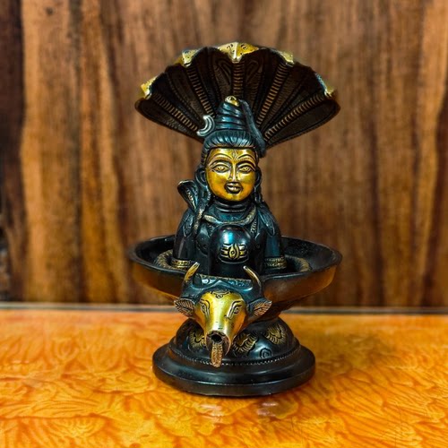 印度婆Linga黄铜Shivling林伽