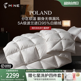寐5A波兰95白鹅绒春秋被空调被纯棉A类抗菌羽绒被 MINE 乌托邦Ⅱ
