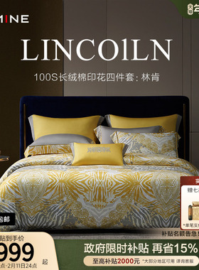 MINE/寐100%新疆长绒棉四件套100支纯棉套件春秋冬轻奢床单 林肯