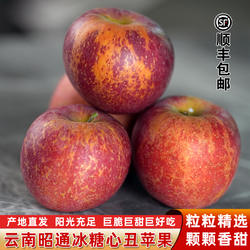 【顺丰包邮】云南昭通丑苹果冰糖心红露苹果新鲜水果脆甜5/8.8斤