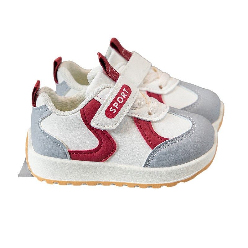 春秋男女宝宝软底透气学步小白鞋