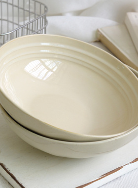 KEEPIN® 复古陶瓷碗家用餐具异型个性大号汤碗面碗沙拉水果 微瑕