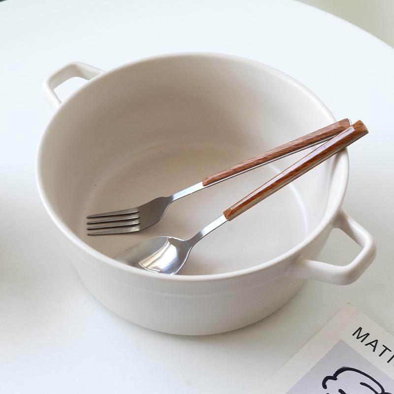 实用高颜值家用双耳汤碗