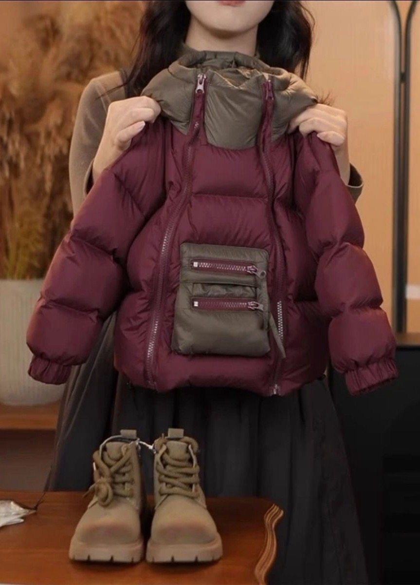 新款儿童棉服男女童加厚安哥拉红洋气保暖外套中大童连帽百搭冬装