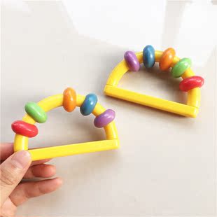 清仓抓握摇铃 带彩珠摇晃有清脆响声 适合宝宝练习抓握 可作配件