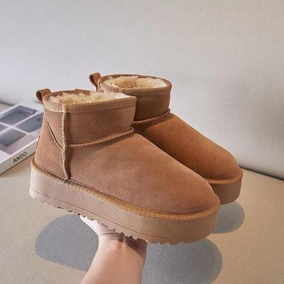 雪地靴加绒加厚厚底女冬时尚百搭