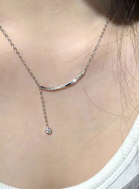 微笑流苏项链女新款轻奢不掉色锁