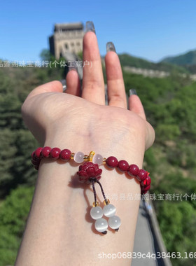 朱砂手串紫金砂静心莲花女款本命
