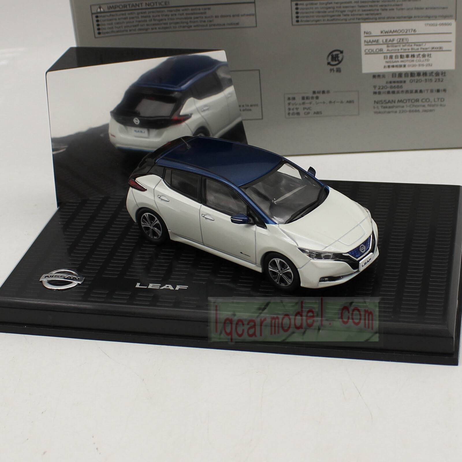 1:43 日产尼桑NISSAN Leaf 纯电动汽车合金汽车模型