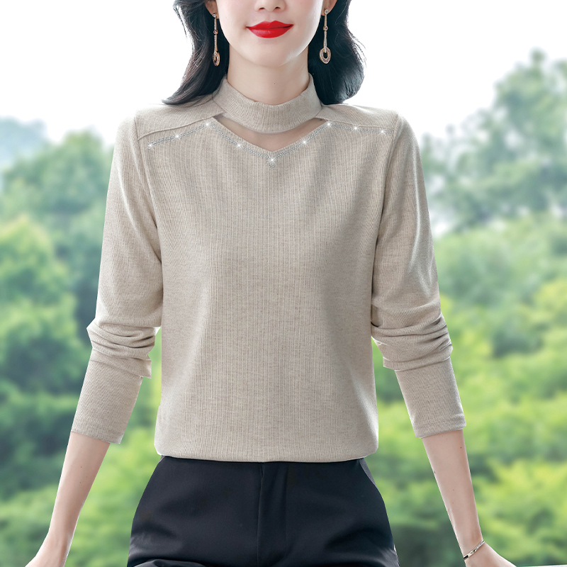 半高领双面德绒打底衫女2025新款秋冬季今年流行爆款上衣长袖t恤