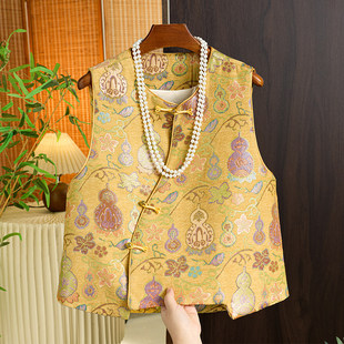 新中式国风马甲女款2026新款春季时尚洋气坎肩上衣高级感外穿马夹