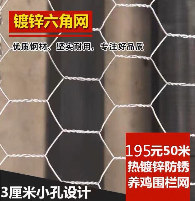 镀锌铁丝网围栏护栏养殖圈牛羊狗猪鸡鸭防护钢丝网隔离护坡六角网