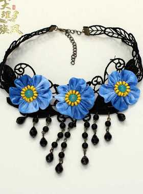 黑色小众高级感轻奢颈带