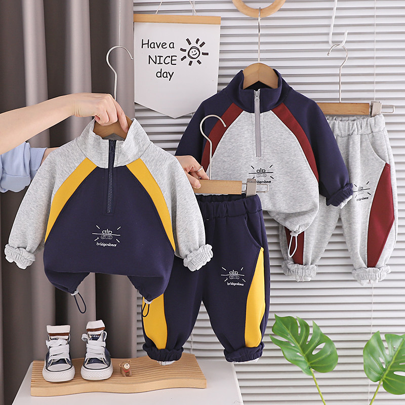 男童1春季套装2026新款儿童洋气男宝宝春秋3-5岁卫衣外穿两件套潮